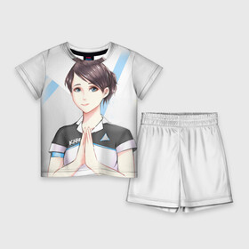 Детский костюм с шортами 3D с принтом Kara в Ухте,  |  | Тематика изображения на принте: 2038 | become | connor | dbh | detroit | gamer | human | kara | андроид | девиант | детройт | кара | квест | коннор | маркус