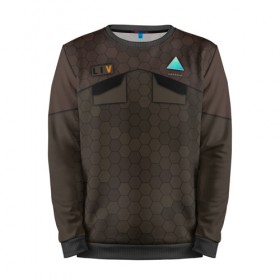 Мужской свитшот 3D с принтом Detroit DELIVERY MAN в Ухте, 100% полиэстер с мягким внутренним слоем | круглый вырез горловины, мягкая резинка на манжетах и поясе, свободная посадка по фигуре | 2038 | become | connor | dbh | detroit | gamer | human | kara | андроид | девиант | детройт | кара | квест | коннор | маркус