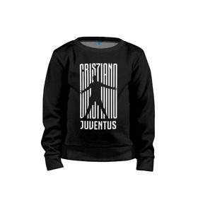 Детский свитшот хлопок с принтом RONALDO JUVE SPORT в Ухте, 100% хлопок | круглый вырез горловины, эластичные манжеты, пояс и воротник | cr7 | fc | клуб | криштиану роналду | роналдо | фк | ювентус