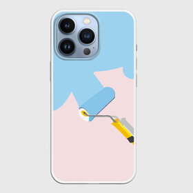 Чехол для iPhone 13 Pro с принтом Больше красок в Ухте,  |  | Тематика изображения на принте: валик | дизайнер | краска | краски | креатив | креативный дизайн | маляр | прикол | пятно | розовый | сочный | тренд | цвет | яркость