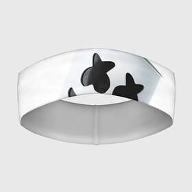 Повязка на голову 3D с принтом White в Ухте,  |  | electronic music | marshmello | маршмеллоу | электронная музыка