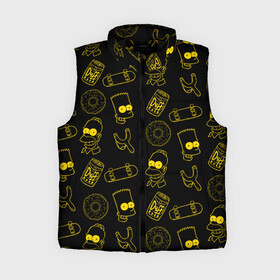 Женский жилет утепленный 3D Барт и Гомер: в Ухте,  |  | duff | simpsons |  bart |  homer  | барт | гомер | дафф | доска | коллаж | пончик | рогатка | симпсоны | скейт | скейты