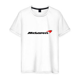Мужская футболка хлопок с принтом mclaren в Ухте, 100% хлопок | прямой крой, круглый вырез горловины, длина до линии бедер, слегка спущенное плечо. | Тематика изображения на принте: f 1 | formula 1 | mclaren | ф 1 | формула 1