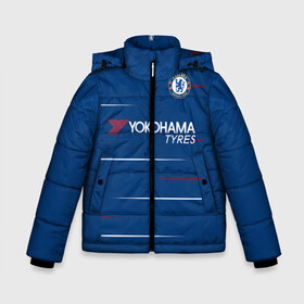 Зимняя куртка для мальчиков 3D с принтом Chelsea home 18-19 в Ухте, ткань верха — 100% полиэстер; подклад — 100% полиэстер, утеплитель — 100% полиэстер | длина ниже бедра, удлиненная спинка, воротник стойка и отстегивающийся капюшон. Есть боковые карманы с листочкой на кнопках, утяжки по низу изделия и внутренний карман на молнии. 

Предусмотрены светоотражающий принт на спинке, радужный светоотражающий элемент на пуллере молнии и на резинке для утяжки | apl | champions | chelsea | home | league | англия | домашняя | лига | челси | чемпионов