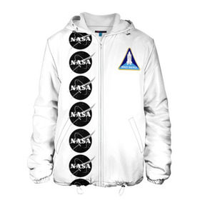 Мужская куртка 3D с принтом NASA в Ухте, ткань верха — 100% полиэстер, подклад — флис | прямой крой, подол и капюшон оформлены резинкой с фиксаторами, два кармана без застежек по бокам, один большой потайной карман на груди. Карман на груди застегивается на липучку | shuttle | space | аполлон | галактика | джемини | космонав | космос | наса | скайлэб | сша | шаттл nasa