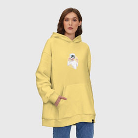Худи SuperOversize хлопок с принтом Marshmello в Ухте, 70% хлопок, 30% полиэстер, мягкий начес внутри | карман-кенгуру, эластичная резинка на манжетах и по нижней кромке, двухслойный капюшон
 | 
