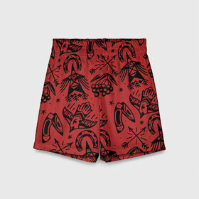 Детские спортивные шорты 3D с принтом Сибирь в Ухте,  100% полиэстер
 | пояс оформлен широкой мягкой резинкой, ткань тянется
 | old school | taknado | urban | граффити | илюстратор | сибирь | стрит арт | тату