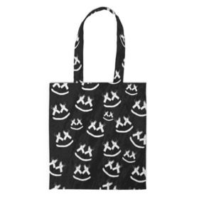 Сумка 3D повседневная с принтом MARSHMELLO PATTERN в Ухте, 100% полиэстер | Плотность: 200 г/м2; Размер: 34×35 см; Высота лямок: 30 см | dj | marshmello | usa | америка | клубная музыка | маршмелло | музыка | музыкант