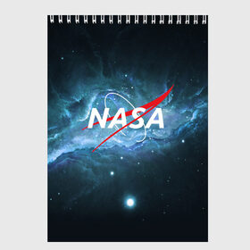 Скетчбук с принтом NASA в Ухте, 100% бумага
 | 48 листов, плотность листов — 100 г/м2, плотность картонной обложки — 250 г/м2. Листы скреплены сверху удобной пружинной спиралью | galaxy | nasa | planet | star | астрономия | галактика | звезды | космос | надписи | наса | планета