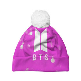 Шапка 3D c помпоном с принтом BTS в Ухте, 100% полиэстер | универсальный размер, печать по всей поверхности изделия | bts | bts army | j hope | jimin | jin | jungkook | k pop | rap monster | rapmon | suga | v | бтс | группа | корея