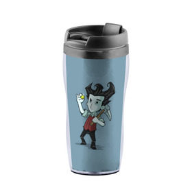 Термокружка-непроливайка с принтом Don`t Starve (4) в Ухте, внутренняя часть — пищевой пластик, наружная часть — прозрачный пластик, между ними — полиграфическая вставка с рисунком | объем — 350 мл, герметичная крышка | Тематика изображения на принте: action adventure | dont starve | game | starve