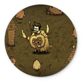Коврик круглый с принтом Don`t starve. в Ухте, резина и полиэстер | круглая форма, изображение наносится на всю лицевую часть | 