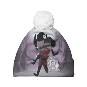 Шапка 3D c помпоном с принтом DON`T STARVE в Ухте, 100% полиэстер | универсальный размер, печать по всей поверхности изделия | action | adventure | dont starve | gamer | player | twitch | игра