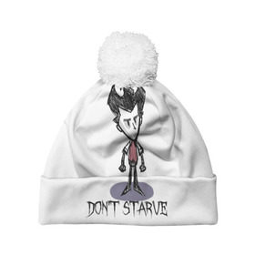 Шапка 3D c помпоном с принтом Don`t starve в Ухте, 100% полиэстер | универсальный размер, печать по всей поверхности изделия | 