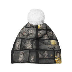 Шапка 3D c помпоном с принтом Don`t starve в Ухте, 100% полиэстер | универсальный размер, печать по всей поверхности изделия | 