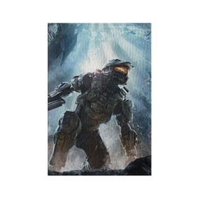 Обложка для паспорта матовая кожа с принтом Halo в Ухте, натуральная матовая кожа | размер 19,3 х 13,7 см; прозрачные пластиковые крепления | halo | wars | космос | крепость | мир | ореол | оружие | реквием | стратегия | супер | фантастика