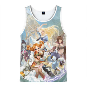 Мужская майка 3D с принтом La la la в Ухте, 100% полиэстер | круглая горловина, приталенный силуэт, длина до линии бедра. Пройма и горловина окантованы тонкой бейкой | angel | demon | elf | evil | l2 | la2 | lineage | lineage2 | mmo | mmorpg | pvp | rpg | ангел | демон | добро | зло | ла2 | линейка | ммо | эльф