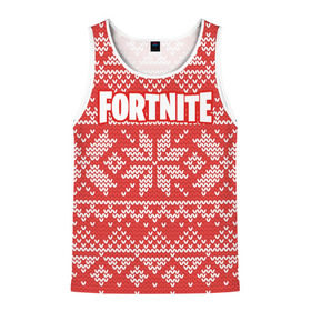 Мужская майка 3D с принтом Новогодний Fortnite в Ухте, 100% полиэстер | круглая горловина, приталенный силуэт, длина до линии бедра. Пройма и горловина окантованы тонкой бейкой | Тематика изображения на принте: fortnite | save | the | world | борьба | выживани | зомби | монстры | симулятора | фортнайт
