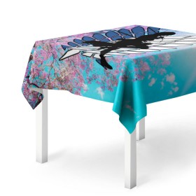 Скатерть 3D с принтом Mikasa в Ухте, 100% полиэстер (ткань не мнется и не растягивается) | Размер: 150*150 см | Тематика изображения на принте: anime | attack on titan | аниме | атака титанов