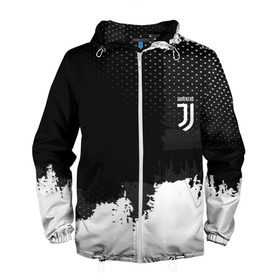 Мужская ветровка 3D с принтом JUVENTUS в Ухте, 100% полиэстер | подол и капюшон оформлены резинкой с фиксаторами, два кармана без застежек по бокам, один потайной карман на груди | 