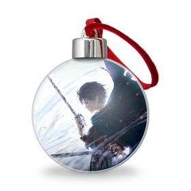 Ёлочный шар с принтом Атака Титанов в Ухте, Пластик | Диаметр: 77 мм | anime | attack on titan | аниме | атака титанов