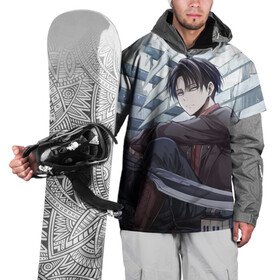 Накидка на куртку 3D с принтом Левай в Ухте, 100% полиэстер |  | anime | attack on titan | леви