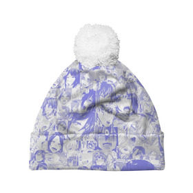 Шапка 3D c помпоном с принтом AHEGAO BLUE в Ухте, 100% полиэстер | универсальный размер, печать по всей поверхности изделия | ahegao | anime | kawai | kowai | otaku | senpai | sugoi | waifu | weeaboo | yandere | аниме | ахегао | вайфу | виабу | каваи | ковай | культура | отаку | сенпай | сугои | тренд | яндере