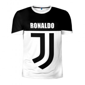 Мужская футболка 3D спортивная с принтом Ronaldo Juventus в Ухте, 100% полиэстер с улучшенными характеристиками | приталенный силуэт, круглая горловина, широкие плечи, сужается к линии бедра | cr7 | cristiano ronaldo | football | juventus | криштиану роналду | роналдо | роналду | ювентус