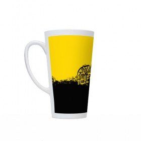 Кружка Латте с принтом GLHF \ GOOD LUCK HAVE FUN в Ухте, Белая керамика | Объем 480 мл; Высота 150 мм; Диаметр 90 мм | Тематика изображения на принте: game | gamer | glhf | good luck have fun | play | player | глхф | игрок | игры | фразы | цитаты