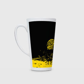 Кружка Латте с принтом GLHF в Ухте, Белая керамика | Объем 480 мл; Высота 150 мм; Диаметр 90 мм | Тематика изображения на принте: game | gamer | glhf | good luck have fun | play | player | глхф | игрок | игры | фразы | цитаты