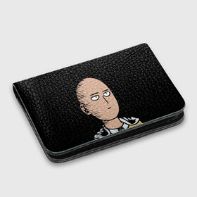 Картхолдер с принтом с принтом One-Punch Man Ванпачмен в Ухте, натуральная матовая кожа | размер 7,3 х 10 см; кардхолдер имеет 4 кармана для карт; | onepunch | аниме | анимэ  | вапначмен | генос | пачмен