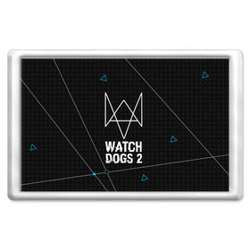 Магнит 45*70 с принтом WATCH DOGS 2 в Ухте, Пластик | Размер: 78*52 мм; Размер печати: 70*45 | action | ct os | ded sec | fox | gamer | hacker | player | watch dogs | watch dogs 2 | знак лиса | хакер