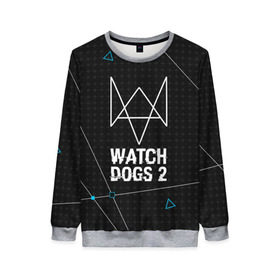 Женский свитшот 3D с принтом WATCH DOGS 2 в Ухте, 100% полиэстер с мягким внутренним слоем | круглый вырез горловины, мягкая резинка на манжетах и поясе, свободная посадка по фигуре | action | ct os | ded sec | fox | gamer | hacker | player | watch dogs | watch dogs 2 | знак лиса | хакер