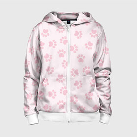 Детская толстовка 3D на молнии с принтом Собачьи Следы в Ухте, 100% полиэстер |  манжеты и пояс оформлены широкой мягкой резинкой, двухслойный капюшон со шнурком для регулировки, спереди карманы и застежка-молния
 | Тематика изображения на принте: лапы | следы | собака | собаки