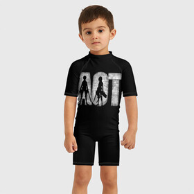 Детский купальный костюм 3D с принтом Атака Титанов (4) в Ухте, Полиэстер 85%, Спандекс 15% | застежка на молнии на спине | anime | attack | attack on titan | titan | атака | атака титанов | бой | титан