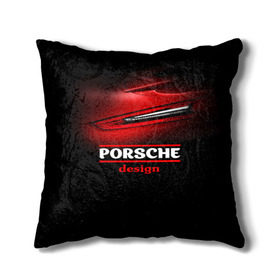 Подушка 3D с принтом Porsche design в Ухте, наволочка – 100% полиэстер, наполнитель – холлофайбер (легкий наполнитель, не вызывает аллергию). | состоит из подушки и наволочки. Наволочка на молнии, легко снимается для стирки | auto | porsche | porsche ag | авто | автомобиль | дизайн | машина | порше | суперкар | тачка
