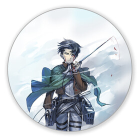 Коврик для мышки круглый с принтом Attack on titan в Ухте, резина и полиэстер | круглая форма, изображение наносится на всю лицевую часть | attack | titan | аккерман | арлерт | армин | атака | гуманоид | йегер | манга | микаса | монстры | мутант | титанов | эрен