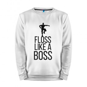 Мужской свитшот хлопок с принтом FLOSS LIKE A BOSS в Ухте, 100% хлопок |  | 