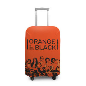 Чехол для чемодана 3D с принтом ORANGE IS THE NEW BLACK в Ухте, 86% полиэфир, 14% спандекс | двустороннее нанесение принта, прорези для ручек и колес | orange is the new black | оранжевый  хит сезона