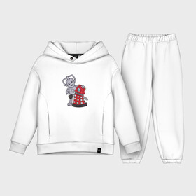 Детский костюм хлопок Oversize с принтом Доктор кто в Ухте,  |  | далек | джоди уиттакер | доктор кто | зонт | киберлюди | кот  . doctor who | тардис