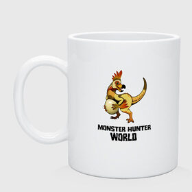 Кружка с принтом Monster Hunter: World в Ухте, керамика | объем — 330 мл, диаметр — 80 мм. Принт наносится на бока кружки, можно сделать два разных изображения | monster hunter: world