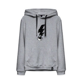 Мужская толстовка хлопок с принтом Черный кофе в Ухте, френч-терри, мягкий теплый начес внутри (100% хлопок) | карман-кенгуру, эластичные манжеты и нижняя кромка, капюшон с подкладом и шнурком | арт | брызги | завтрак | капли | кофе | молния | напиток | черный кофе