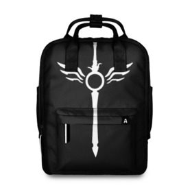 Женский рюкзак 3D с принтом DEVIL MAY CRY SWORD в Ухте, 100% полиэстер | лямки с регулируемой длиной, сверху ручки, чтобы рюкзак нести как сумку. Основное отделение закрывается на молнию, как и внешний карман. Внутри два дополнительных кармана, один из которых закрывается на молнию. По бокам два дополнительных кармашка, куда поместится маленькая бутылочка
 | dante | devil may cry | devil may cry 5 | dmc | game | hell | play | sword | ад | данте | игры | компьютерные игры 2019 | меч