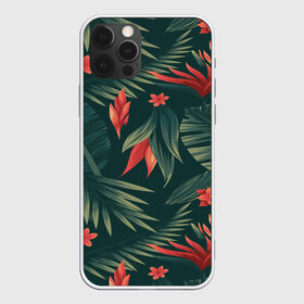 Чехол для iPhone 12 Pro Max с принтом Тропики в Ухте, Силикон |  | вектор | джунгли | дизайн | зеленый | красиво | красный | лес | лето | папоротник | тропики | тропические листья