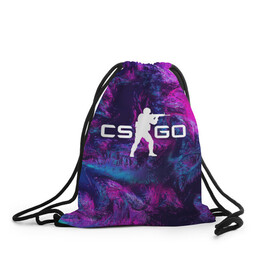 Рюкзак-мешок 3D с принтом CS GO HYPER BEAST LANDSCAPE в Ухте, 100% полиэстер | плотность ткани — 200 г/м2, размер — 35 х 45 см; лямки — толстые шнурки, застежка на шнуровке, без карманов и подкладки | action | astralis | awp | counter strike | cs go | cs go global offensive | cybersport | game | gamer | hyper beast | shooter | skin | team liquid | киберспорт | оружие | скины