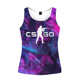Женская майка 3D с принтом CS GO HYPER BEAST LANDSCAPE в Ухте, 100% полиэстер | круглая горловина, прямой силуэт, длина до линии бедра | action | astralis | awp | counter strike | cs go | cs go global offensive | cybersport | game | gamer | hyper beast | shooter | skin | team liquid | киберспорт | оружие | скины