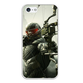 Чехол для iPhone 5/5S матовый с принтом Crysis в Ухте, Силикон | Область печати: задняя сторона чехла, без боковых панелей | Тематика изображения на принте: crysis | warhead | wars | гамма | инопланетян | кризис | лазер | наногранаты | нанокостюм | оружия | прицел | экзоскелет