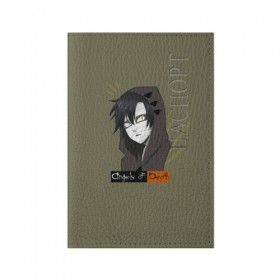 Обложка для паспорта матовая кожа с принтом Angels of death в Ухте, натуральная матовая кожа | размер 19,3 х 13,7 см; прозрачные пластиковые крепления | angel of death | satsuriku no tenshi | ангел кровопролития | зак | рейчел гарднер
