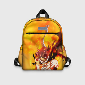 Детский рюкзак 3D Битва Гацу: в Ухте, 100% полиэстер | лямки с регулируемой длиной, сверху петелька, чтобы рюкзак можно было повесить на вешалку. Основное отделение закрывается на молнию, как и внешний карман. Внутри дополнительный карман. По бокам два дополнительных кармашка | fairy tail | нацу | хвост феи