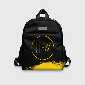 Детский рюкзак 3D с принтом TWENTY ONE PILOTS | 21 PILOTS | TOP в Ухте, 100% полиэстер | лямки с регулируемой длиной, сверху петелька, чтобы рюкзак можно было повесить на вешалку. Основное отделение закрывается на молнию, как и внешний карман. Внутри дополнительный карман. По бокам два дополнительных кармашка | 21 pilots | 21p | music | rock | top | trench | twenty one pilots | группа | музыка | рок